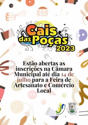 Inscrições para a Feira de Artesanato e Comercio Local - Cais das Poças 2023