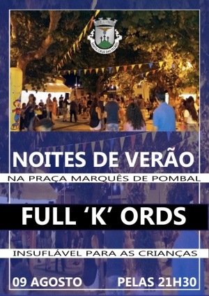 Noites de Ver&atilde;o, dia 09 de agosto pelas 21h30