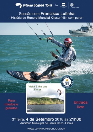 Dia 4 de setembro pelas 21h00, Sess&atilde;o com Francisco Lufinha Record Mundial Kitesurf 48h sem parar