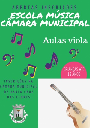 : Inscri&ccedil;&otilde;es Aulas de viola Escola de M&uacute;sica da C&acirc;mara Municipal de Santa Cruz das Flores