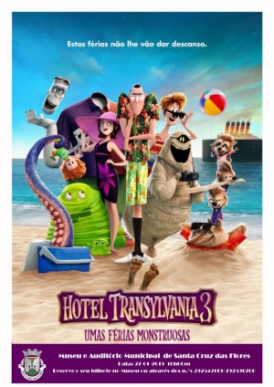 Sess&atilde;o de Cinema "Hotel Transilv&acirc;nia 3" dia 27 de janeiro pelas 16:00 no Museu e Audit&oacute;rio Municipal