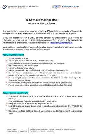 Recrutamento 49 Entrevistadores