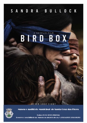 Sess&atilde;o de Cinema "Bird Box" dia 23 de fevereiro pelas 21:00 no Museu e Audit&oacute;rio Municipal
