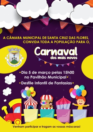 Matin&eacute; "Carnaval dos mais novos" dia 5 de mar&ccedil;o pelas 15h00