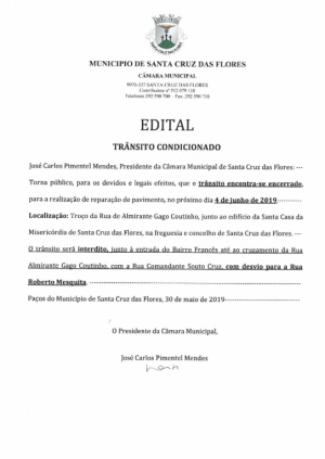Edital - Tr&acirc;nsito Condicionado