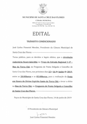 Edital Tr&acirc;nsito Condicionado