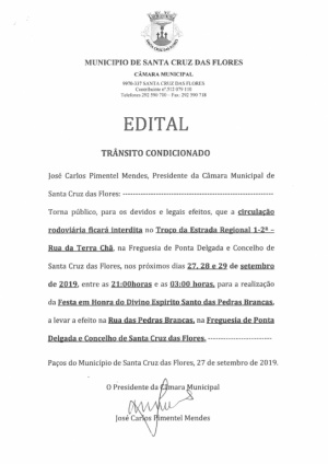 Edital - Tr&acirc;nsito Condicionado