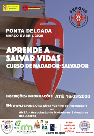 Abertas inscri&ccedil;&otilde;es para 4 cursos de nadadores salvadores em 2020 nos A&ccedil;ores