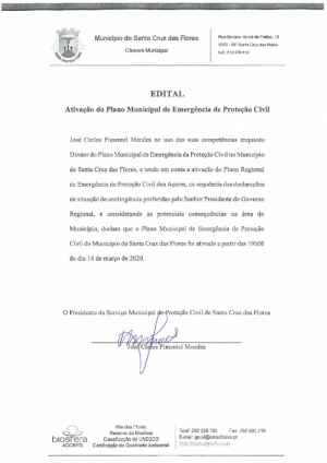 Edital - Ativa&ccedil;&atilde;o do Plano Municipal de Emerg&ecirc;ncia de Prote&ccedil;&atilde;o Civil
