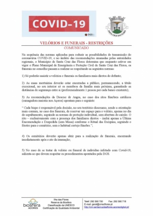 Comunicado - Funerais