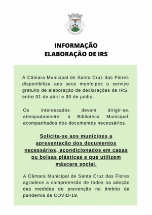 Informa&ccedil;&atilde;o - elabora&ccedil;&atilde;o de IRS