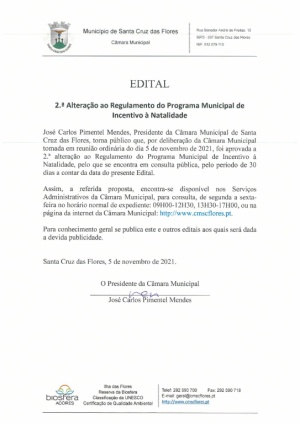 Consulta P&uacute;blica: 2&ordf; Altera&ccedil;&atilde;o ao Regulamento do Programa Municipal de Incentivo &agrave; Natalidade