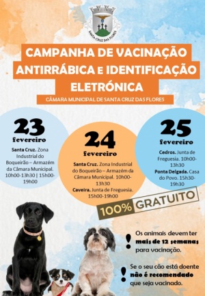 Campanha gratuita de Vacina&ccedil;&atilde;o Antirr&aacute;bica e Identifica&ccedil;&atilde;o Eletr&oacute;nica de can&iacute;deos