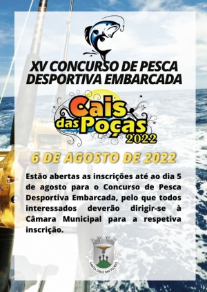 Est&atilde;o Abertas as Inscri&ccedil;&otilde;es - Concurso de Pesca Desportiva Embarcada