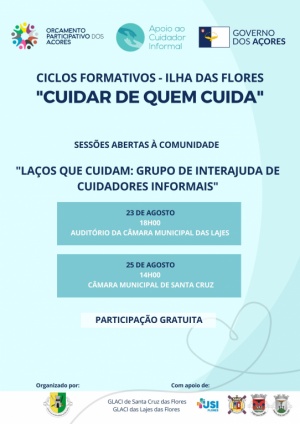 Ciclos Formativos - Ilha das Flores "Cuidar de quem cuida"
