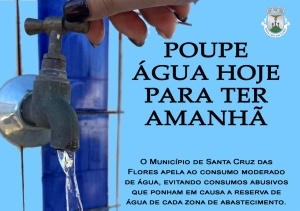 C&acirc;mara Municipal de Santa Cruz das Flores apela ao consumo racional de &aacute;gua