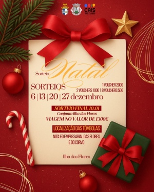 Est&aacute; de volta a Campanha de Natal da C&acirc;mara do Com&eacute;rcio e Ind&uacute;stria da Horta em parceria com a C&acirc;mara Municipal de Santa Cruz das Flores!