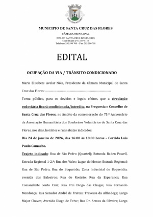 Edital - Ocupa&ccedil;&atilde;o da Via / Tr&acirc;nsito condicionado dia 24 de janeiro
