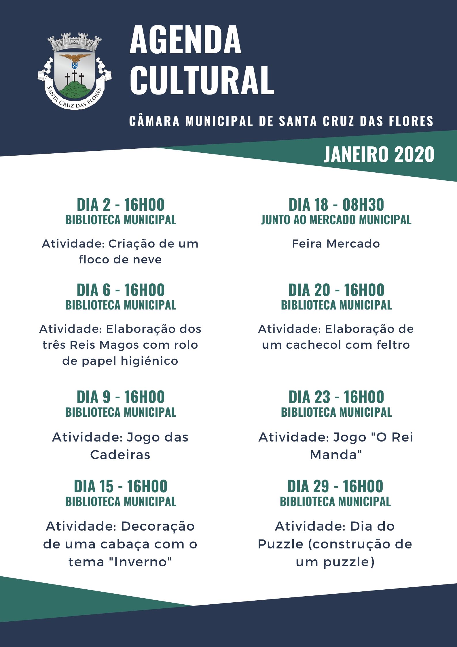 Agenda Cultural Janeiro 2020